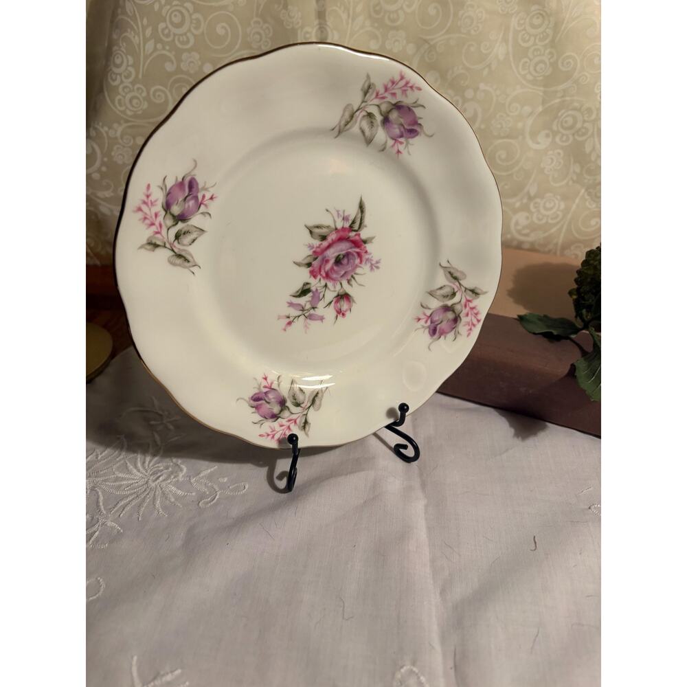 Vintage Karolina Poland Floral‎ Plate 7 inches